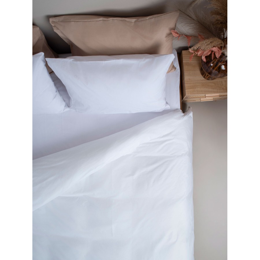 Σετ Σεντόνια Menta 209 White Μονό με λάστιχο (100x200+30)