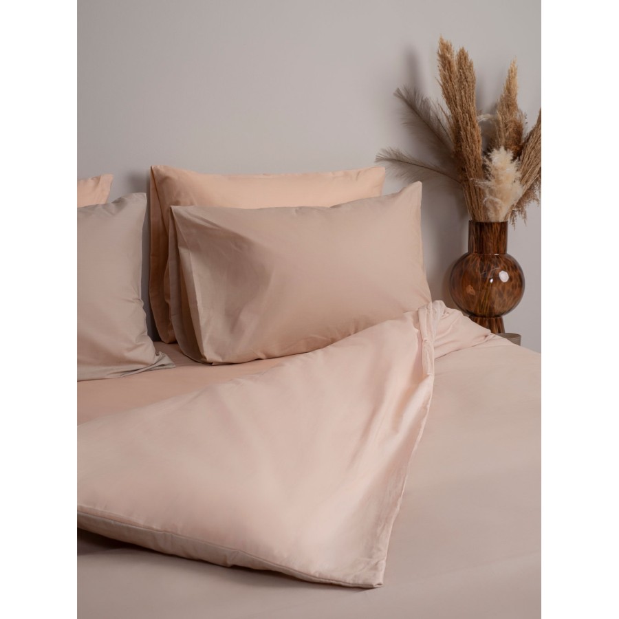 Σετ Σεντόνια Menta 204 Beige-Brown Υπέρδιπλο με λάστιχο (170x200+30)