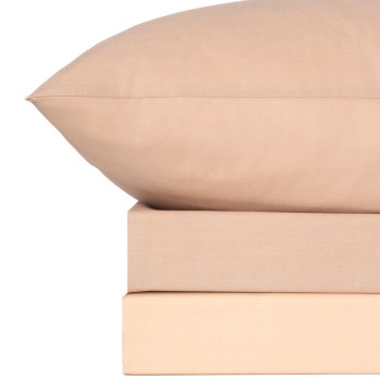 Σετ Σεντόνια Menta 204 Beige-Brown Υπέρδιπλο με λάστιχο (170x200+30)