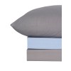 Σετ Σεντόνια Menta 207 Grey-Blue Υπέρδιπλο με λάστιχο (170x200+30)