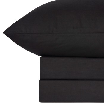 Σετ Σεντόνια Menta 208 Black Υπέρδιπλο με λάστιχο (170x200+30)