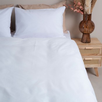 Σετ Σεντόνια Menta 209 White Υπέρδιπλο με λάστιχο (170x200+30)