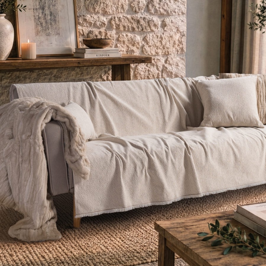 Ριχτάρι Dayton 01 Ivory - Διθέσιο 180x250cm