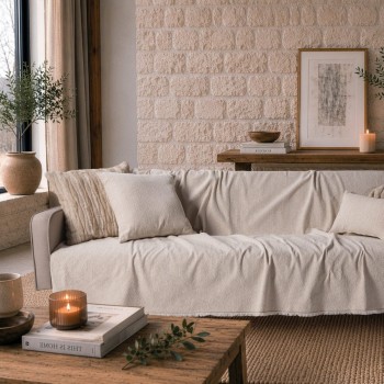 Ριχτάρι Dayton 01 Ivory - Τετραθέσιο 180x350cm