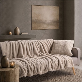 Διακοσμητικό Ριχτάρι Fox 02 Beige - 130 x 185 cm