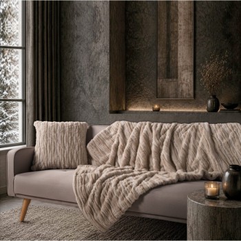 Διακοσμητικό Ριχτάρι Tiger  02 Beige - 130 x 170 cm