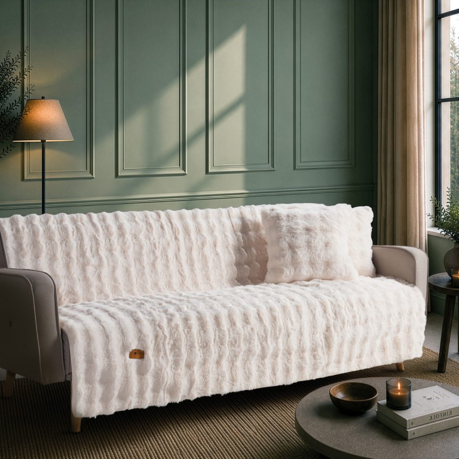 Ριχτάρι Αντιολισθητικό  Haaland 01 Ivory - Μονοθέσιο 180x150cm