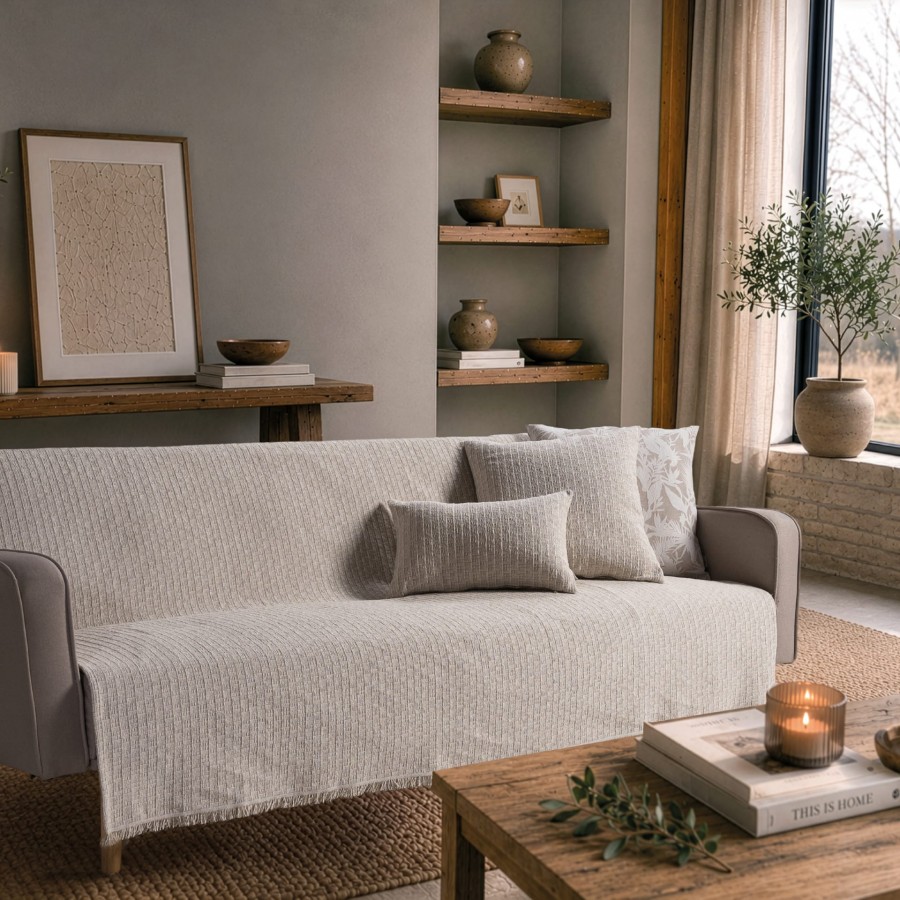 Ριχτάρι Joliet 01 Ivory Pearl - Μονοθέσιο 180x150cm