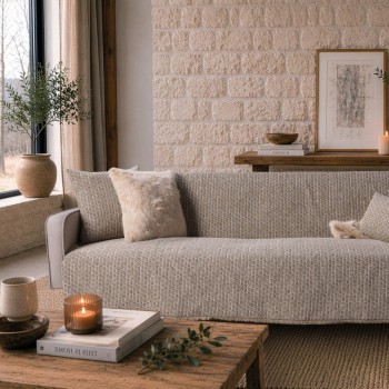 Ριχτάρι  Joliet 08 khaki - Τριθέσιο 180x300cm