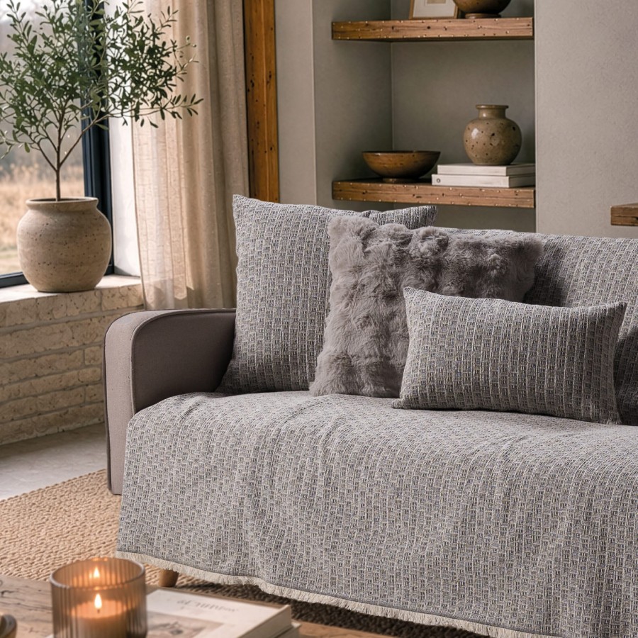 Ριχτάρι Joliet 11 Silver Grey - Τριθέσιο 180x300cm