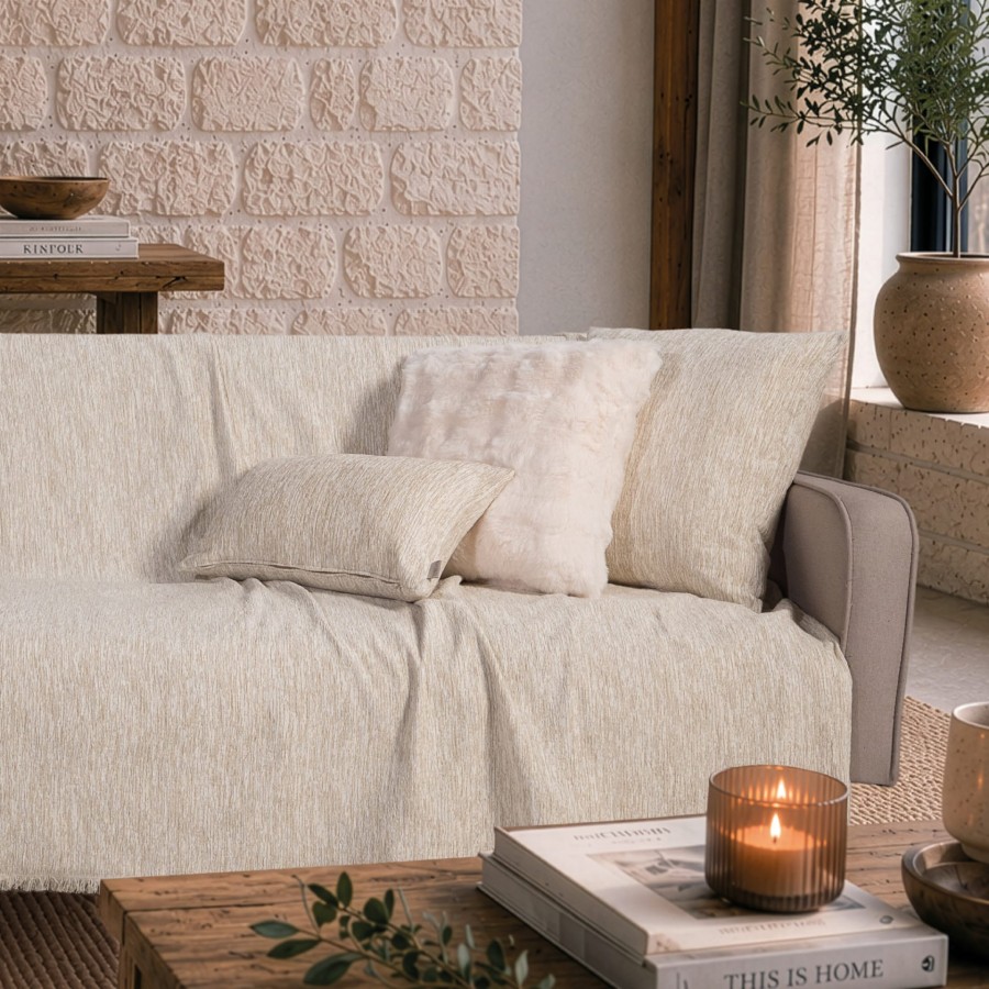 Ριχτάρι Kent 01 Ivory Cream - Μονοθέσιο 180x150cm