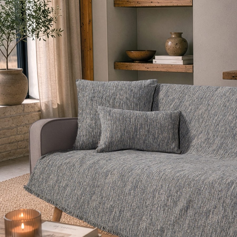 Ριχτάρι Kent 04 Blue Grey - Τριθέσιο 180x300cm