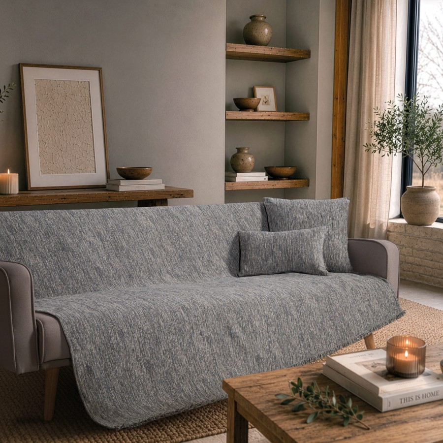 Ριχτάρι Kent 04 Blue Grey - Τριθέσιο 180x300cm