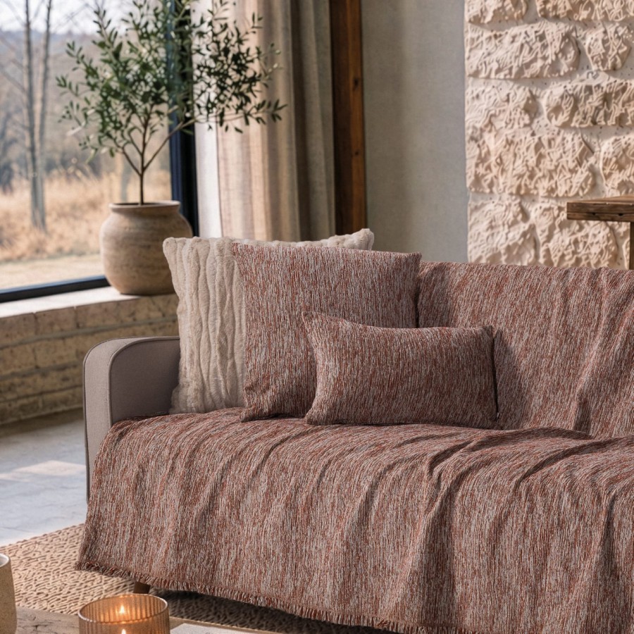 Ριχτάρι Kent 05 Terracotta - Μονοθέσιο 180x150cm
