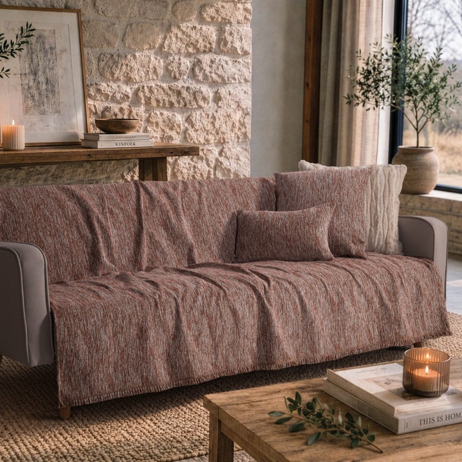 Ριχτάρι Kent 05 Terracotta - Τριθέσιο 180x300cm