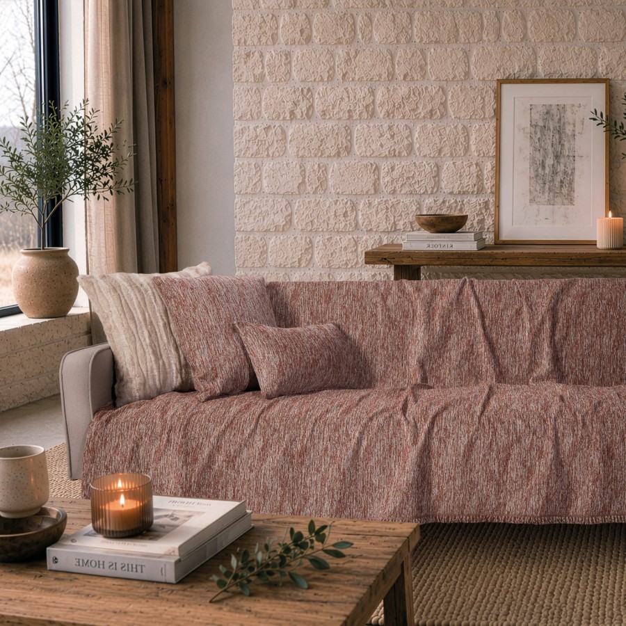 Ριχτάρι Kent 05 Terracotta - Μονοθέσιο 180x150cm