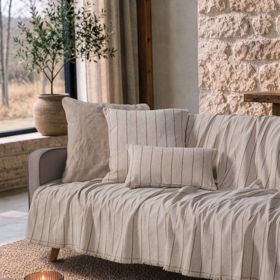 Ριχτάρι Macon 01 Natural Beige - Τριθέσιο 180x300cm