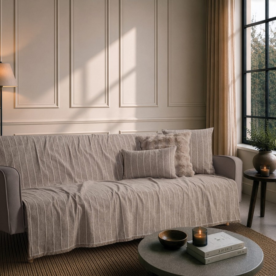 Ριχτάρι Macon 03 Light Brown - Μονοθέσιο 180x150cm