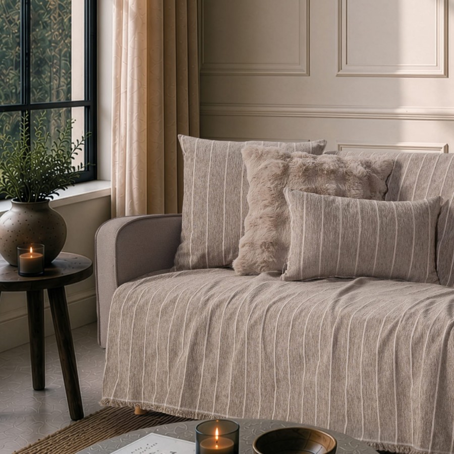 Ριχτάρι Macon 03 Light Brown - Τετραθέσιο 180x350cm