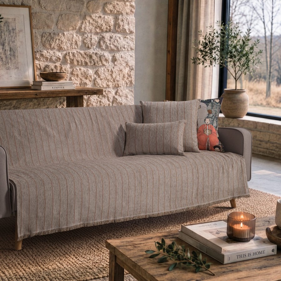 Ριχτάρι Macon 05 Light Brown Terracotta - Τετραθέσιο 180x350cm