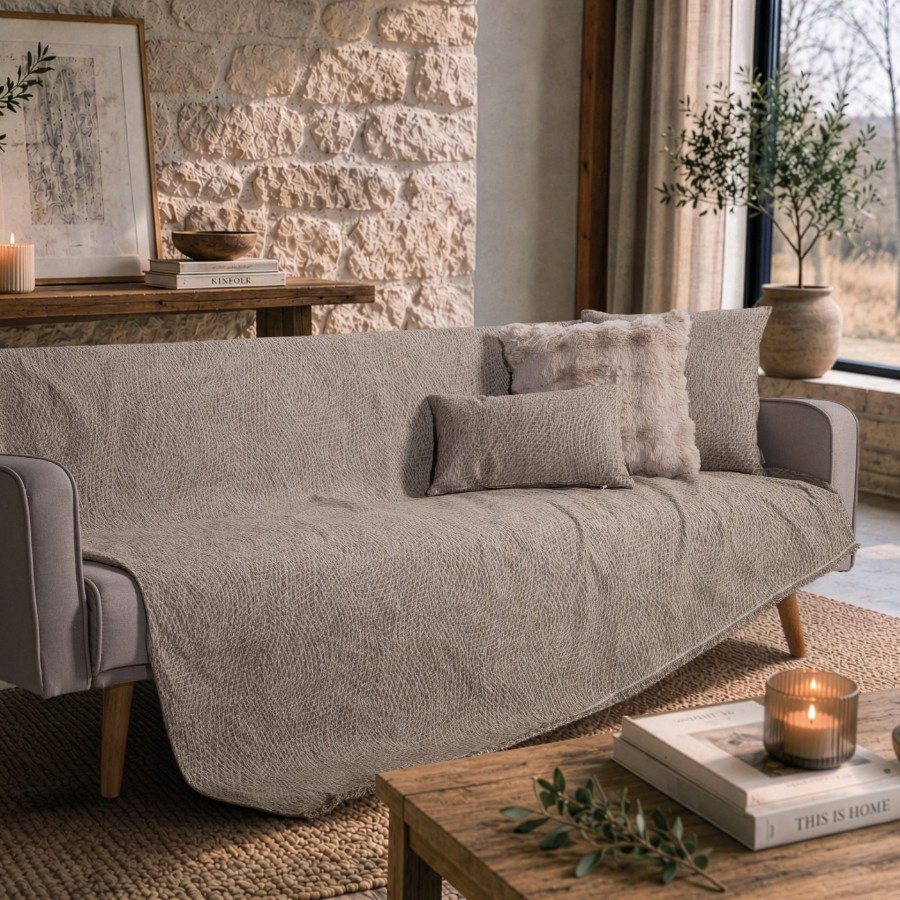 Ριχτάρι Norman 03 Light Brown - Μονοθέσιο 180x150cm