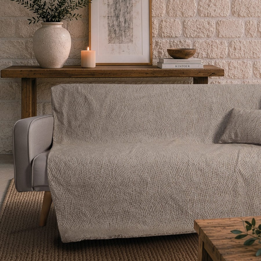 Ριχτάρι Norman 03 Light Brown - Τετραθέσιο 180x350cm