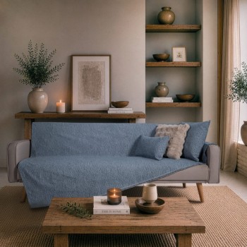 Ριχτάρι Norman 04 Denim Blue - Μονοθέσιο 180x150cm