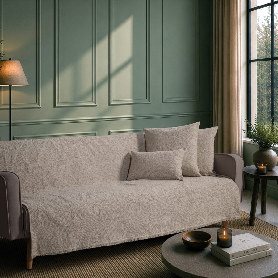 Ριχτάρι Norman 07 Taupe - Τριθέσιο 180x300cm