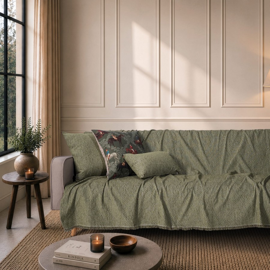 Ριχτάρι Norman 16 Sage Green - Μονοθέσιο 180x150cm