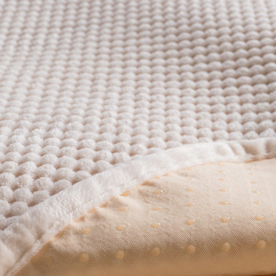 Ριχτάρι Αντιολισθητικό Αδιάβροχο Pearl  01 Ivory - Μονοθέσιο 180x150cm