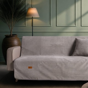 Ριχτάρι Αντιολισθητικό Αδιάβροχο Pearl 11 Grey - Τριθέσιο 180x300cm