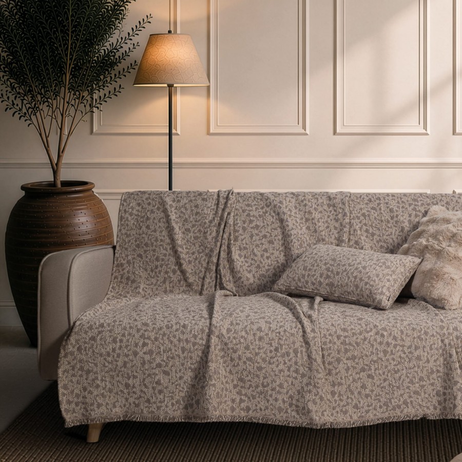 Ριχτάρι Pearland 03 Natural Taupe - Τριθέσιο 180x300cm