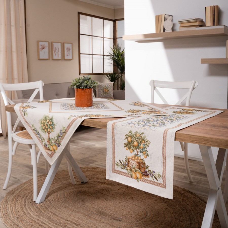 Καρέ & Τραβέρσα Mediterraneo Σετ 2 τεμαχίων - 100x100cm & 40x100cm