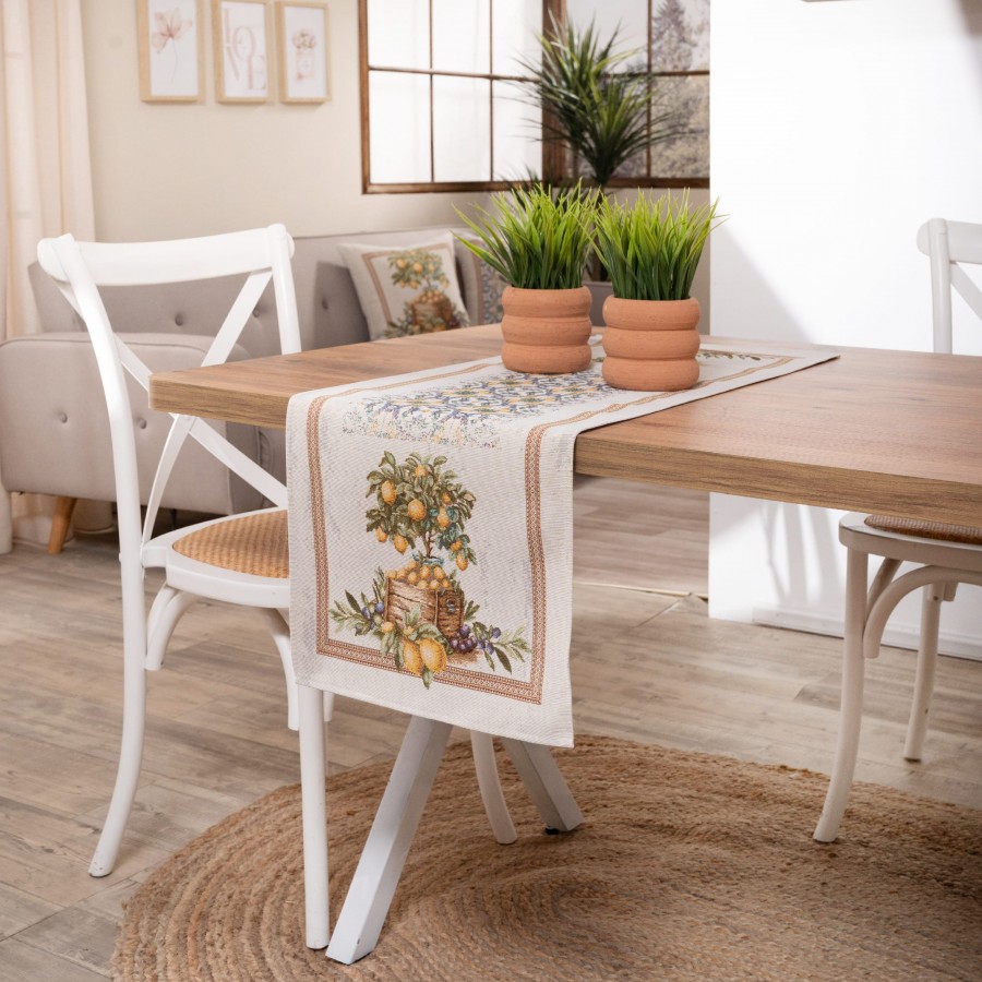 Καρέ & Τραβέρσα Mediterraneo Σετ 2 τεμαχίων - 100x100cm & 40x100cm