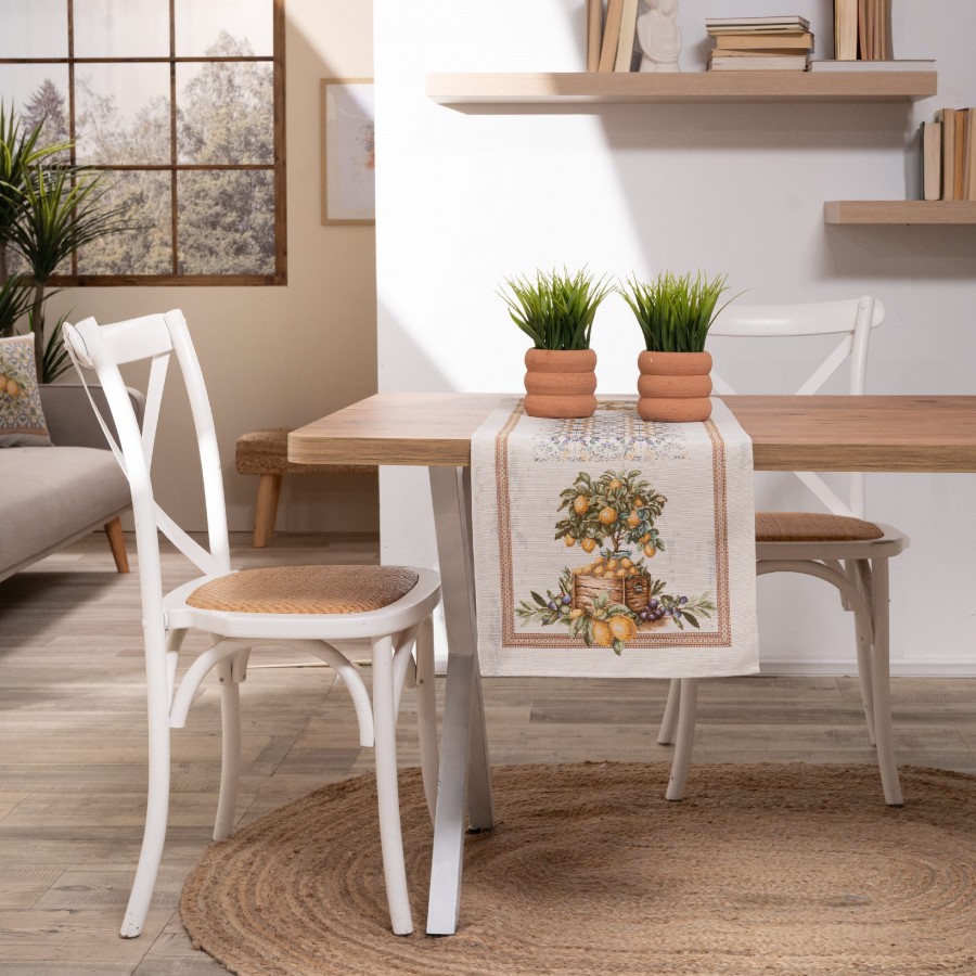 Καρέ & Τραβέρσα Mediterraneo Σετ 2 τεμαχίων - 100x100cm & 40x100cm