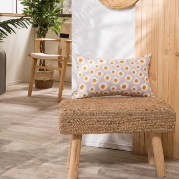 Μαξιλαροθήκη Floreta 01 - 65x65cm δαπέδου με γέμιση