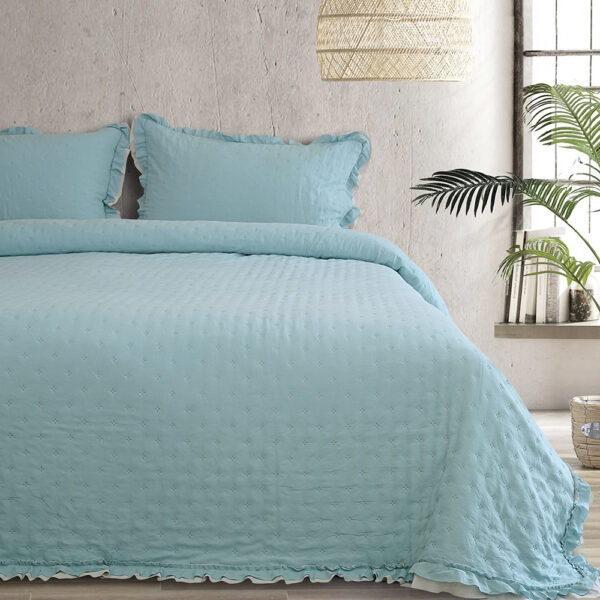 LINO ΣΕΤ ΚΟΥΒΕΡΛΙ KALIR PETROL-LGREY 220Χ240 shopinhome shopinhome