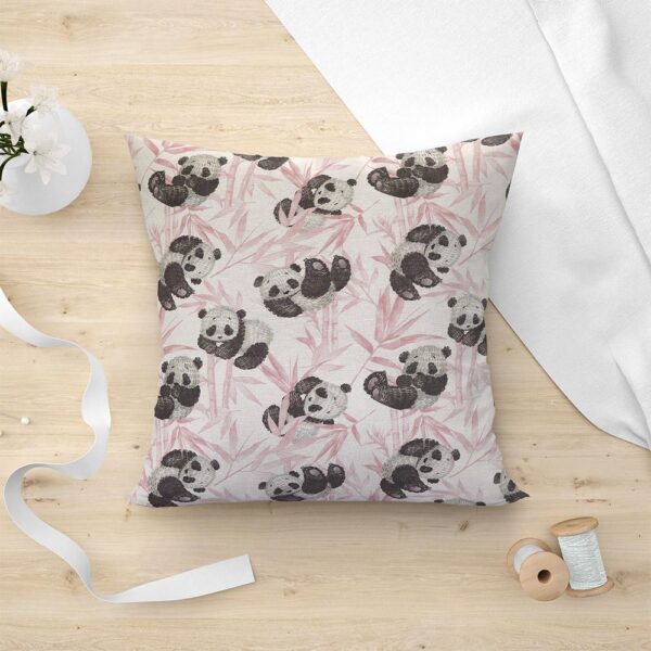LINO ΜΑΞΙΛΑΡΟΘΗΚΗ PANDA BEAR 301 PINK 45X45 Lino shopinhome