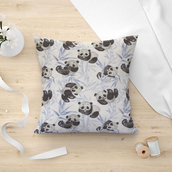 LINO ΜΑΞΙΛΑΡΟΘΗΚΗ PANDA BEAR 601 BLUE 45X45 Lino shopinhome
