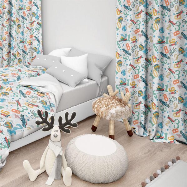 LINO ΚΟΥΡΤΙΝΑ VOYAGERNUMBER 901 ΜΕ ΤΡΕΣΑ WHITE 135X270 shopinhome shopinhome