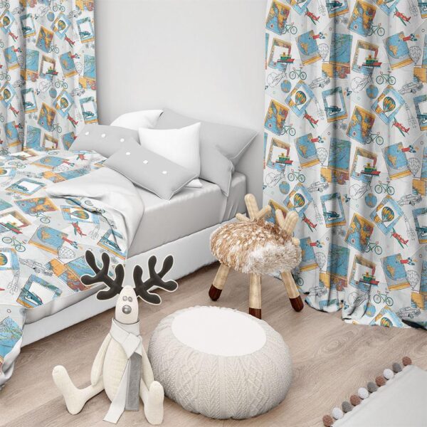 LINO ΚΟΥΡΤΙΝΑ VOYAGERVINT 901 ΜΕ ΤΡΕΣΑ WHITE 135X270 shopinhome shopinhome