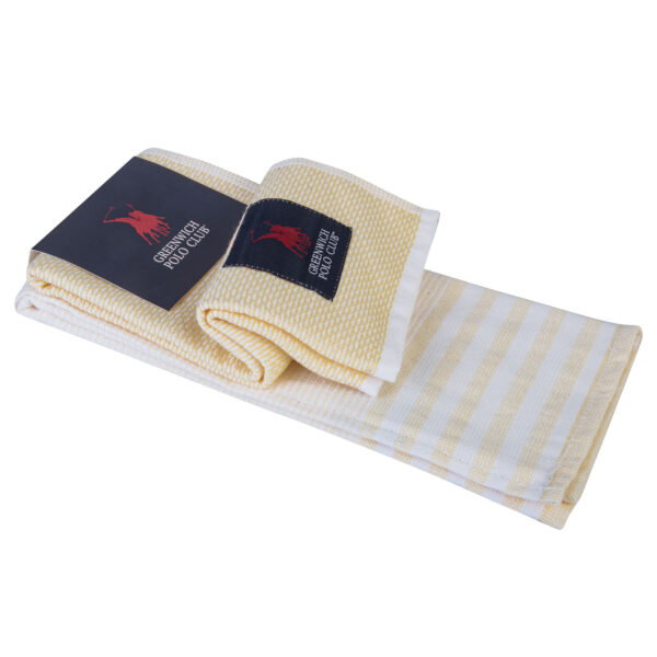 GREENWICH POLO CLUB ΠΕΤΣΕΤΕΣ ΚΟΥΖΙΝΑΣ ΣΕΤ 2TMX 40Χ60 2708 ΚΙΤΡΙΝΟ, ΛΕΥΚΟ shopinhome shopinhome