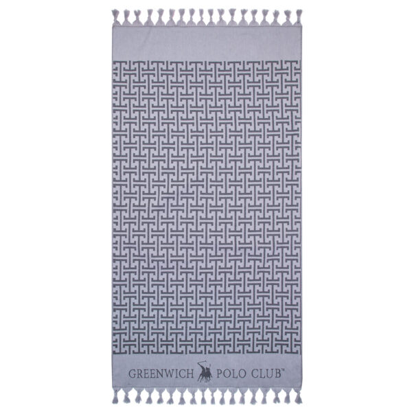 GREENWICH POLO CLUB ΠΕΤΣΕΤΑ-ΠΑΡΕΟ 90Χ170 3839 ΓΚΡΙ, ΜΑΥΡΟ shopinhome shopinhome