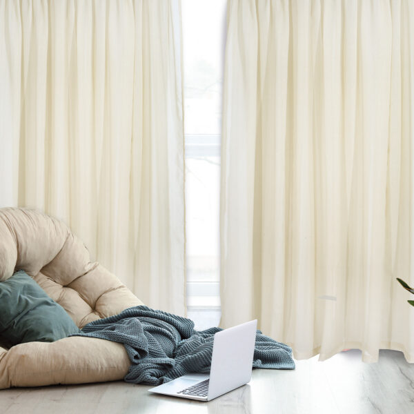 DAS HOME ΚΟΥΡΤΙΝΑ 300Χ270 ΜΕ ΤΡΕΣΑ 2193 ΜΠΕΖ shopinhome shopinhome