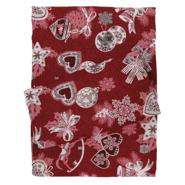 DAS HOME CHRISTMAS ΤΡΑΠΕΖΟΜΑΝΤΗΛΟ 140Χ180 0626 ΚΟΚΚΙΝΟ, ΜΠΕΖ shopinhome shopinhome