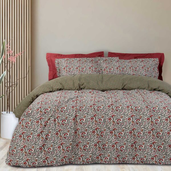 DAS HOME ΣΕΤ ΣΕΝΤΟΝΙΑ ΜΟΝΑ HAPPY 9587 ΚΟΚΚΙΝΟ, ΠΡΑΣΙΝΟ shopinhome shopinhome