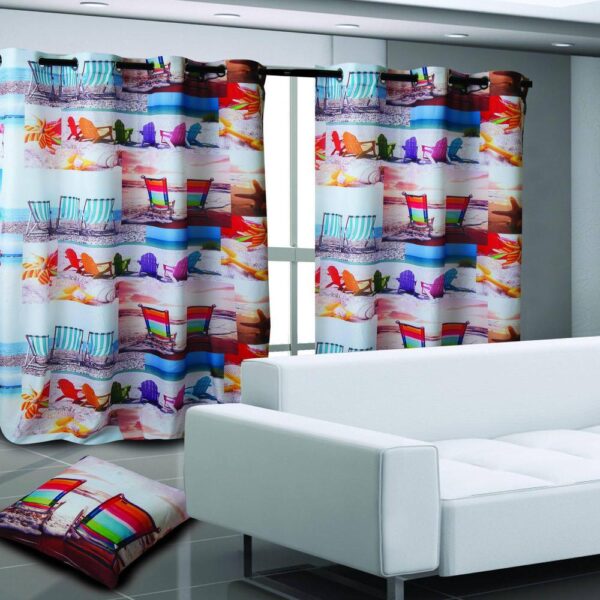 DAS HOME ΚΟΥΡΤΙΝΑ+ΜΑΞ 140Χ280 ΣΧ.9245 HAPPY ΚΑΦΕ, ΣΙΕΛ shopinhome shopinhome