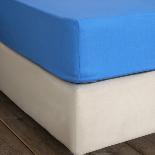 Nima Home Σεντόνι Γίγας με Λάστιχο Unicolors – Sea Blue Μπλε     180×200+32 shopinhome shopinhome