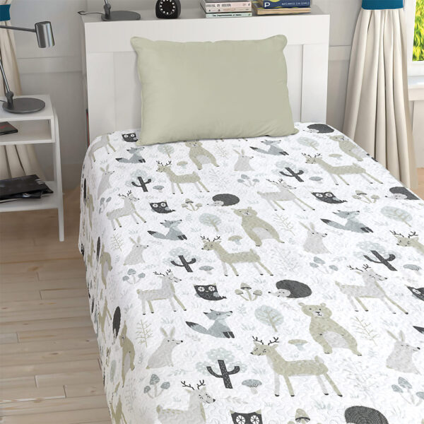 LINO ΚΟΥΒΕΡΛΙ CLEVER FOX GREY 160X220 shopinhome shopinhome