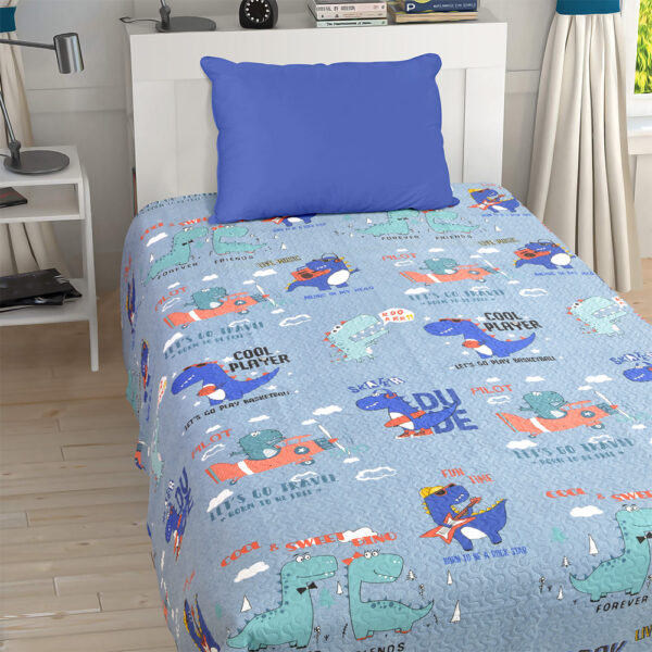 LINO ΚΟΥΒΕΡΛΙ JURASSIC GREEN-GREY  160X220 shopinhome shopinhome